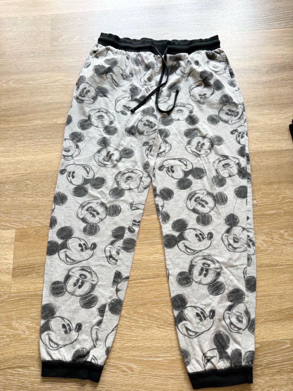 Disney Black & Gray Sweatpants with Subtle Logo